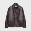 Oversize-Kunstlederjacke