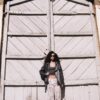 Oversize-Kunstlederjacke mit Revers