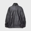 Oversize-Kunstlederjacke mit Revers