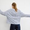 Oversize-Langarm-T-Shirt mit Streifen