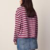 Oversize-Langarm-T-Shirt mit Streifen