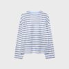 Oversize-Langarm-T-Shirt mit Streifen