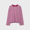 Oversize-Langarm-T-Shirt mit Streifen