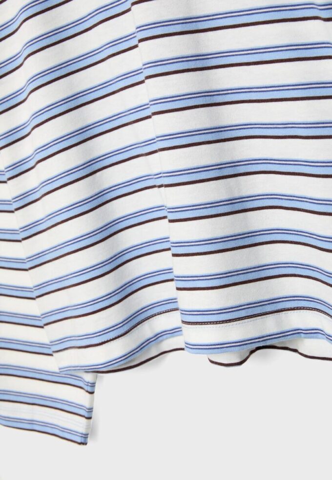 Oversize-Langarm-T-Shirt mit Streifen