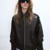 Oversize-Lederjacke Oversize-Lederjacke