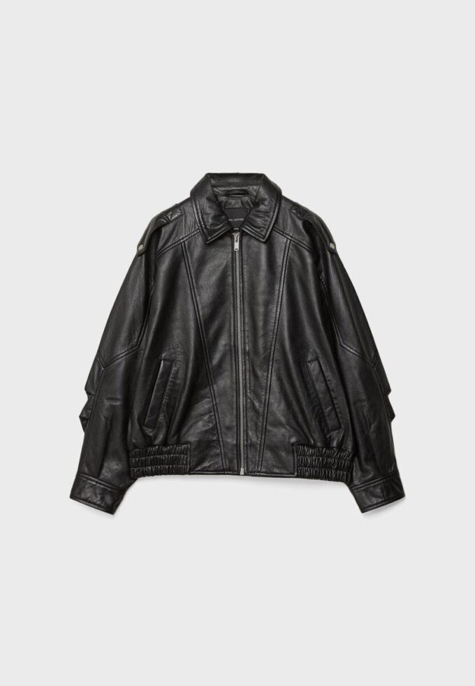 Oversize-Lederjacke Oversize-Lederjacke