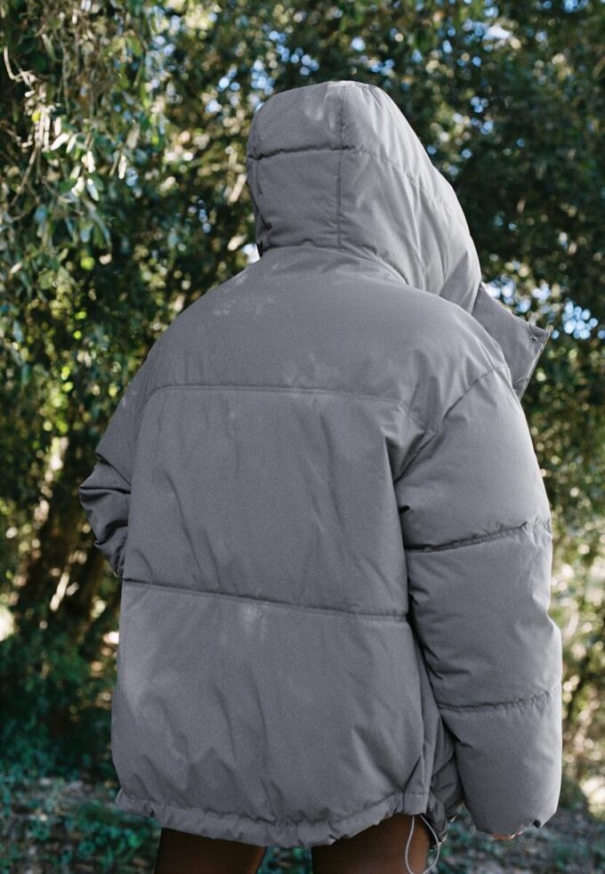 Oversize-Steppjacke mit Kapuze