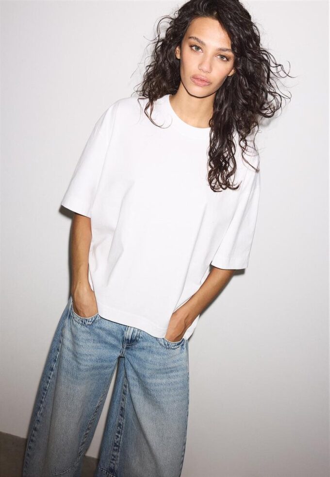 Oversize-T-Shirt mit kurzen Ärmeln