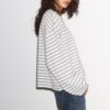 Oversize-T-Shirt mit langen Ärmeln und Streifenmuster Oversize-T-Shirt mit langen Ärmeln und Streifenmuster
