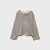 Oversize-T-Shirt mit langen Ärmeln und Streifenmuster Oversize-T-Shirt mit langen Ärmeln und Streifenmuster