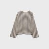 Oversize-T-Shirt mit langen Ärmeln und Streifenmuster Oversize-T-Shirt mit langen Ärmeln und Streifenmuster
