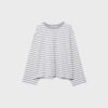 Oversize-T-Shirt mit langen Ärmeln und Streifenmuster Oversize-T-Shirt mit langen Ärmeln und Streifenmuster