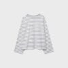 Oversize-T-Shirt mit langen Ärmeln und Streifenmuster Oversize-T-Shirt mit langen Ärmeln und Streifenmuster