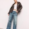 Oversize-Trenchcoat aus 100 % Leder Oversize-Trenchcoat aus 100 % Leder