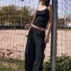 Palazzo-Jogginghose mit elastischem Bund und Soft Touch-Gefühl