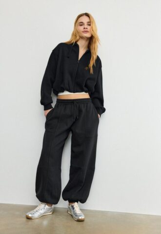 Plüsch-Jogging-Hose im Ballon-Stil