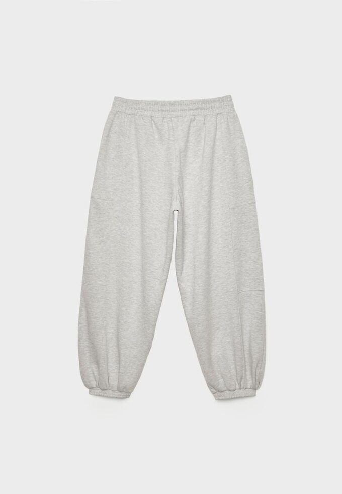 Plüsch-Jogging-Hose im Ballon-Stil Plüsch-Jogging-Hose im Ballon-Stil