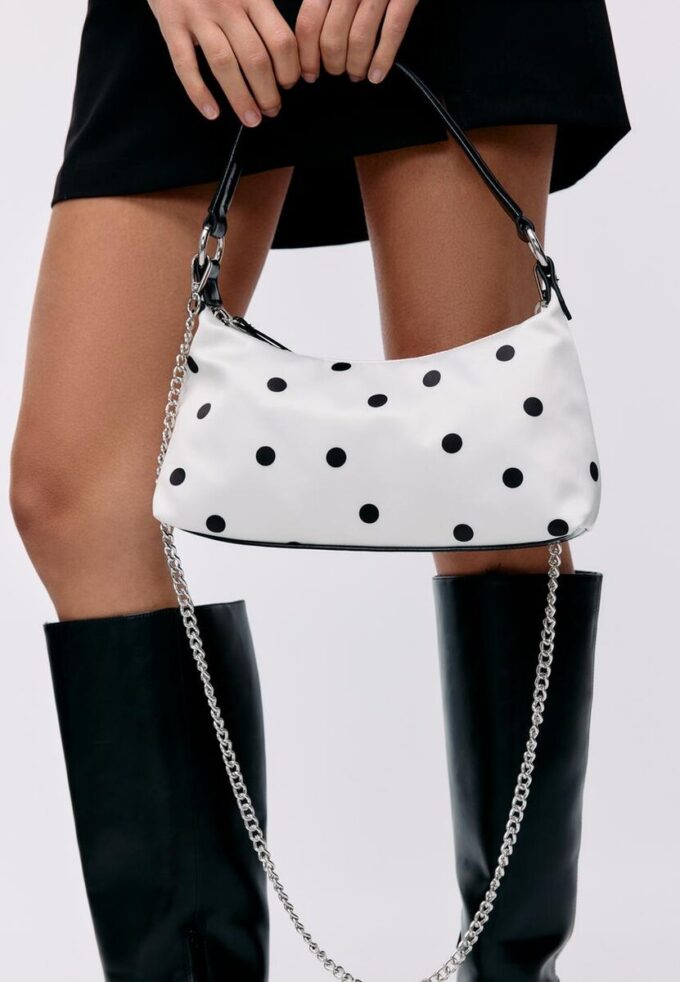 Polka Dot Moon Umhängetasche