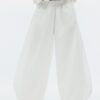 Popeline-Hose mit weitem Schnitt