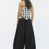 Popeline-Hose mit weitem Schnitt