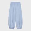 Popeline-Hose mit weitem Schnitt
