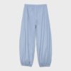 Popeline-Hose mit weitem Schnitt