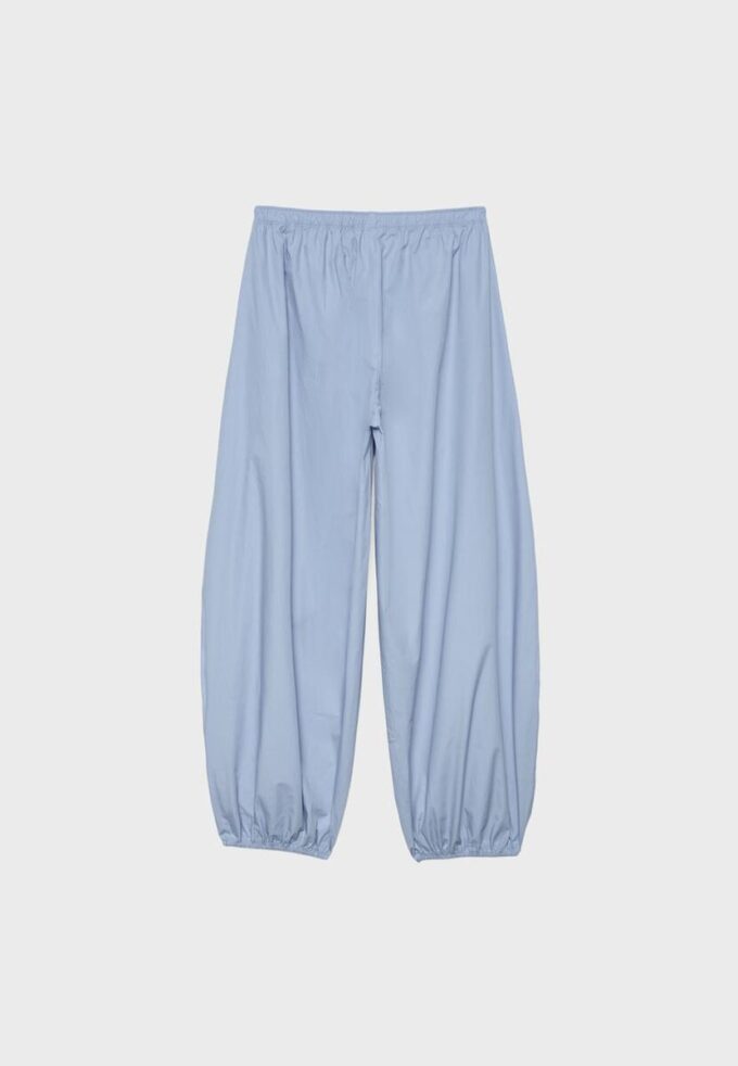 Popeline-Hose mit weitem Schnitt