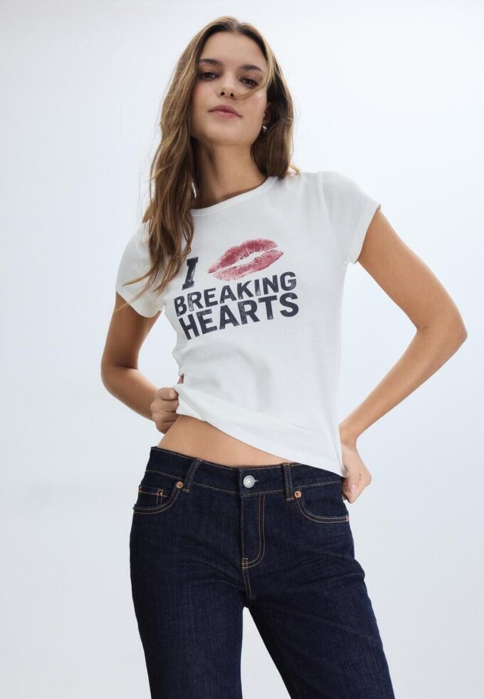 Positions-T-Shirt mit kurzen Ärmeln