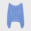 Pullover aus Mesh-Strick mit U-Boot-Ausschnitt