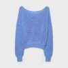 Pullover aus Mesh-Strick mit U-Boot-Ausschnitt