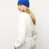 Pullover mit V-Ausschnitt und Fledermausärmeln