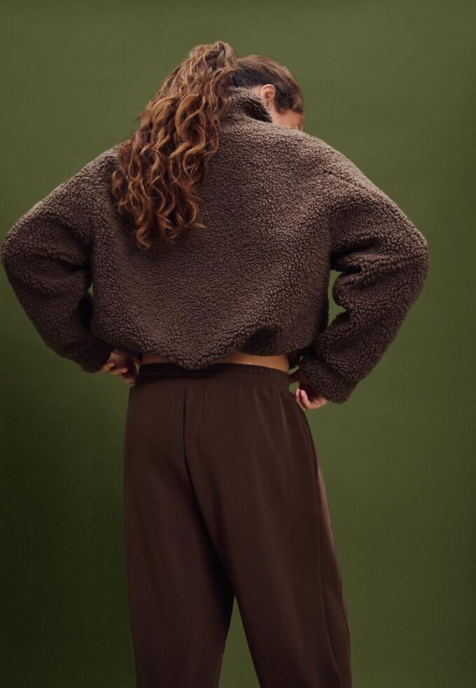 Reißverschlussjacke mit Kunstfellfutter Reißverschlussjacke mit Kunstfellfutter