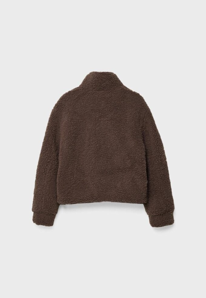 Reißverschlussjacke mit Kunstfellfutter Reißverschlussjacke mit Kunstfellfutter