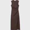 Ärmelloses Midi-Kleid aus Bengaline Ärmelloses Midi-Kleid aus Bengaline