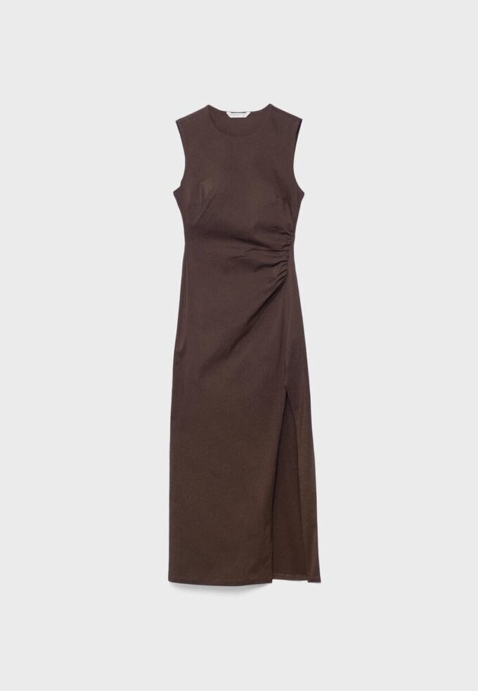 Ärmelloses Midi-Kleid aus Bengaline Ärmelloses Midi-Kleid aus Bengaline