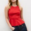 Ärmelloses Peplum-Oberteil Ärmelloses Peplum-Oberteil