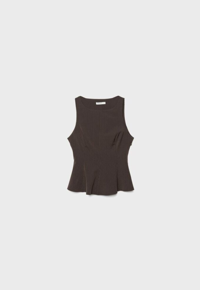 Ärmelloses Peplum-Oberteil Ärmelloses Peplum-Oberteil