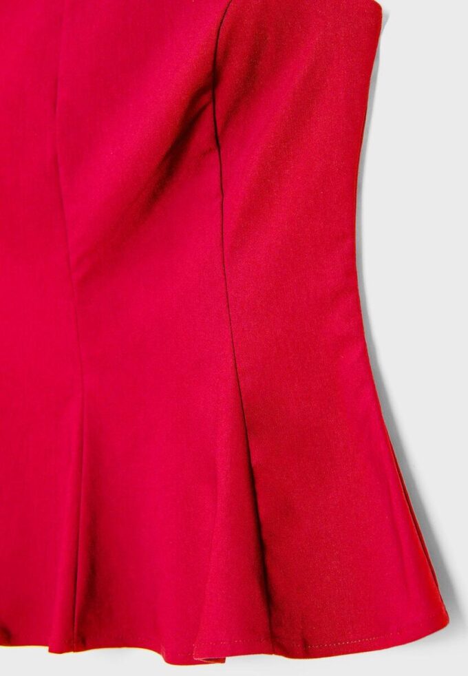 Ärmelloses Peplum-Oberteil Ärmelloses Peplum-Oberteil
