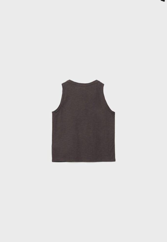 Ärmelloses T-Shirt mit Nietenstickerei Ärmelloses T-Shirt mit Nietenstickerei