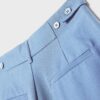 Rustikale Hose mit Wide Leg und verstellbaren Knöpfen Rustikale Hose mit Wide Leg und verstellbaren Knöpfen