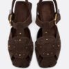 Sandalen aus Leder mit Nieten