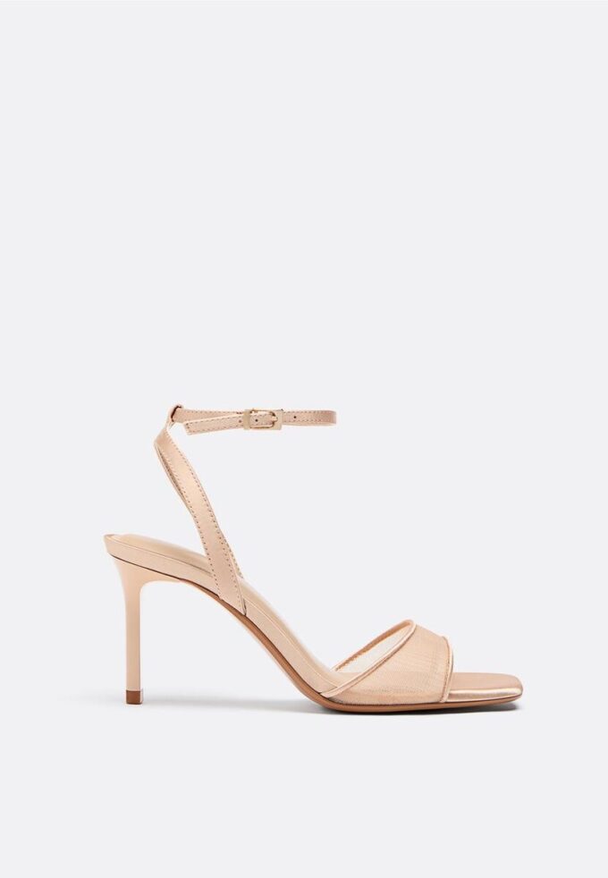 Sandalen mit Mesh-Stilettoabsatz Sandalen mit Mesh-Stilettoabsatz