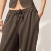 Sarouel-Hose in Leinenoptik