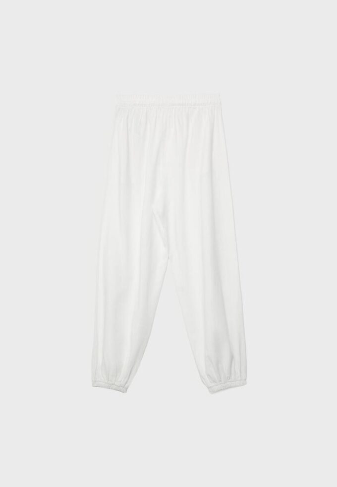 Sarouel-Hose in Leinenoptik