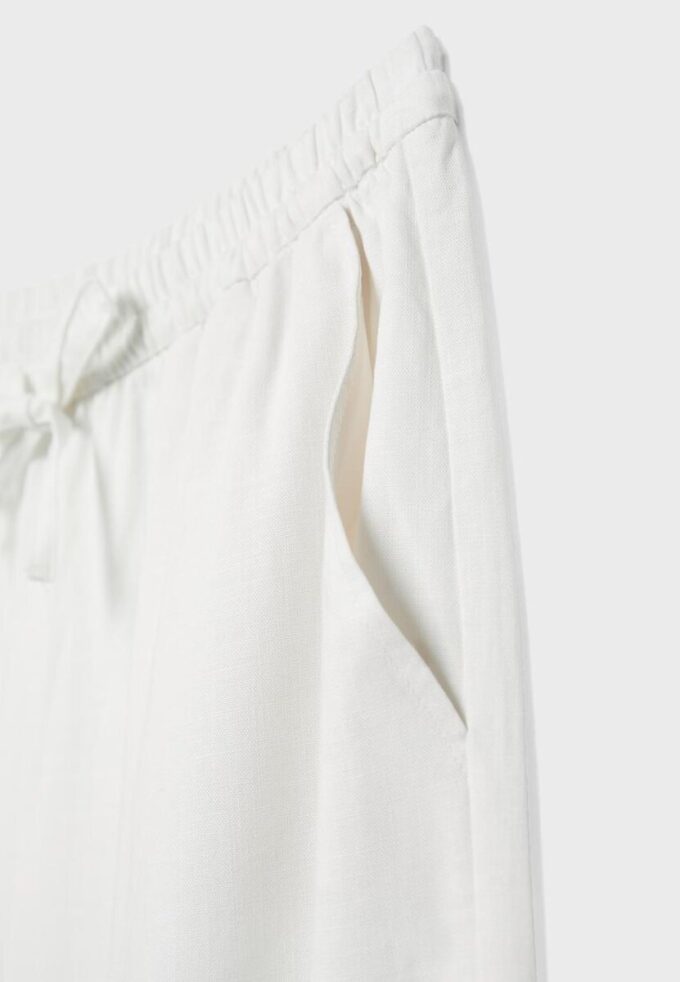 Sarouel-Hose in Leinenoptik