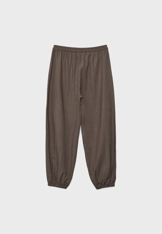 Sarouel-Hose in Leinenoptik