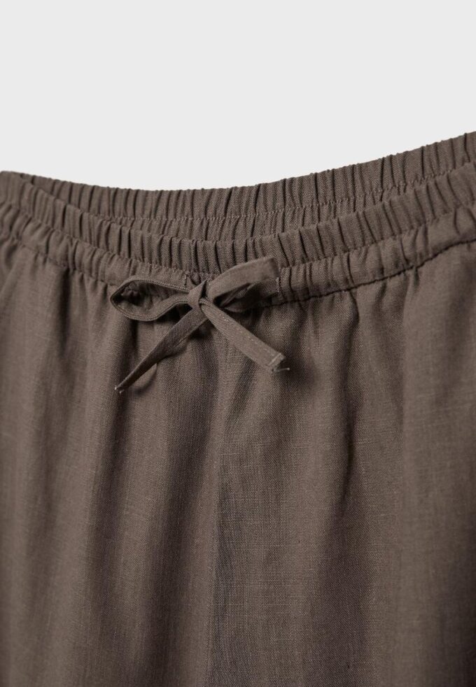 Sarouel-Hose in Leinenoptik