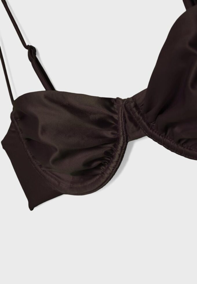 Satin-Balconette-Bikini-Oberteil