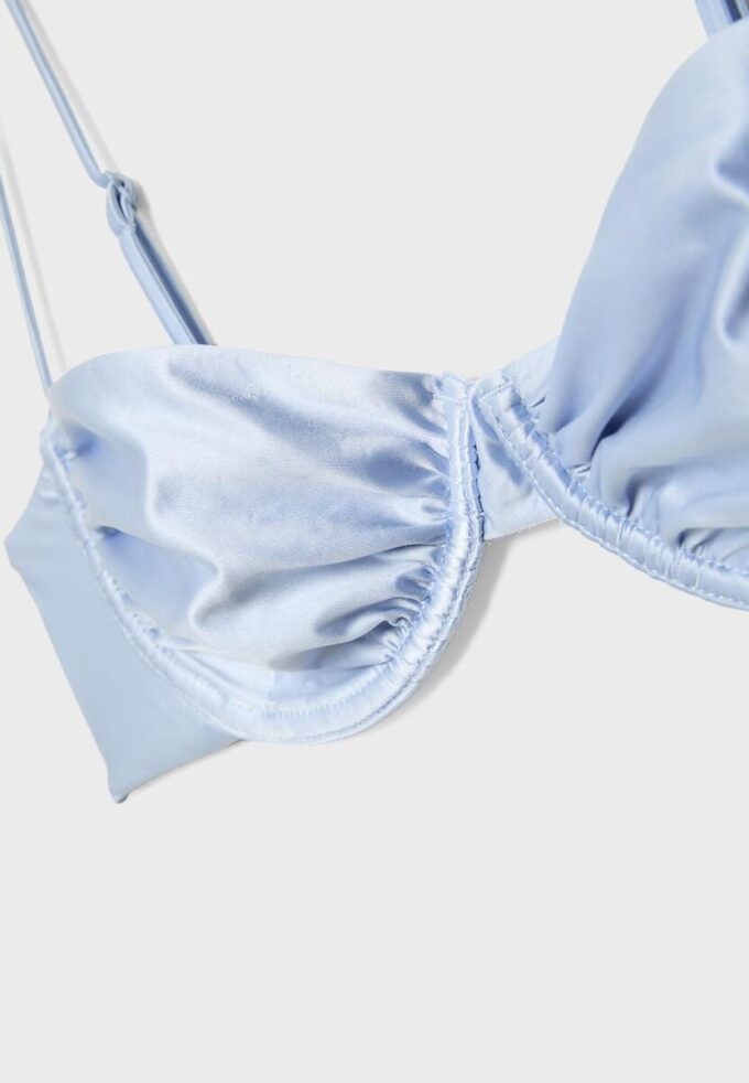 Satin-Balconette-Bikini-Oberteil