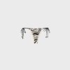 Satin-Bikinihose mit Print